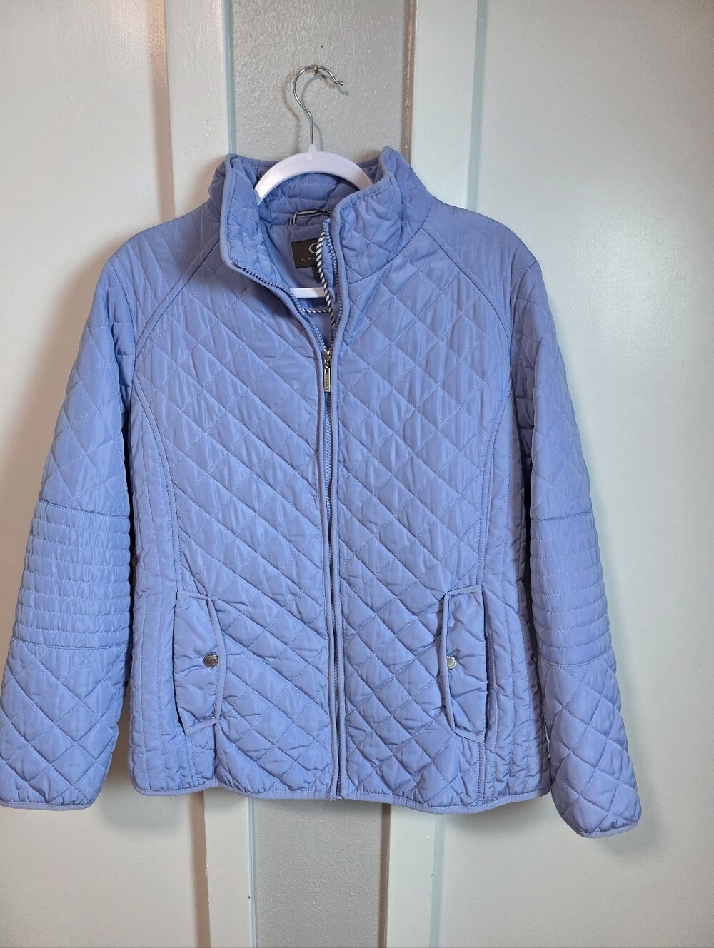 Gallery New York Women’s Periwinkle Light Blue Quilted Lightweight Jacket